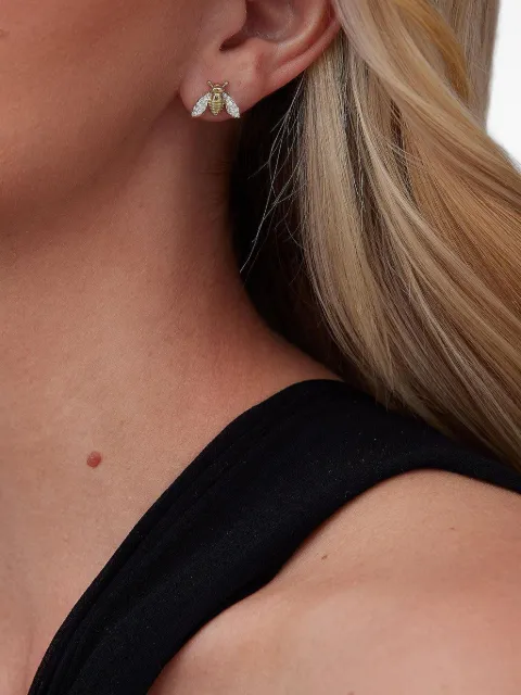 Sara Weinstock 18kt yellow gold Bee diamond earrings
