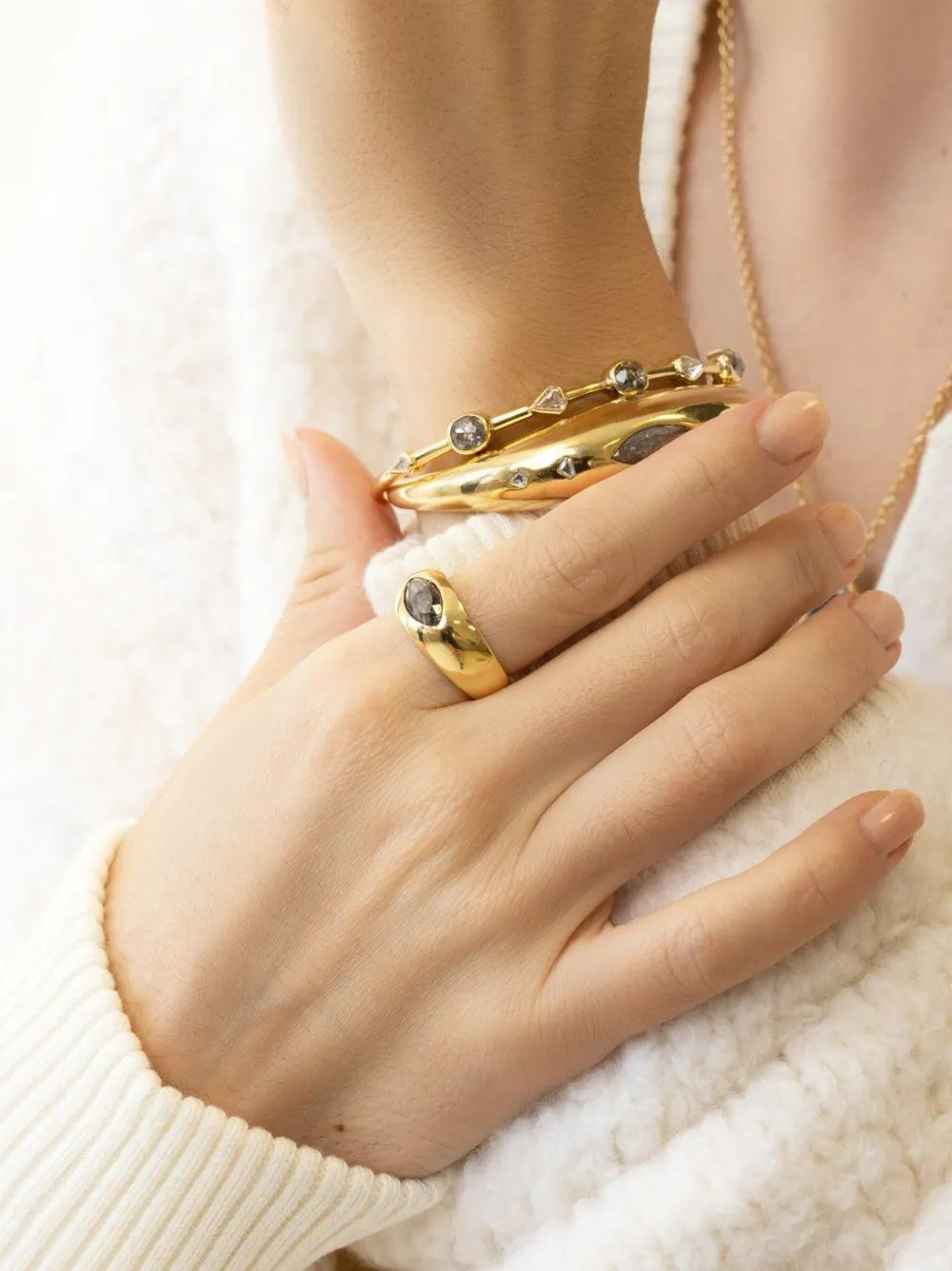 Nimo With Love 18k Yellow Gold Diamond Ring In Gold