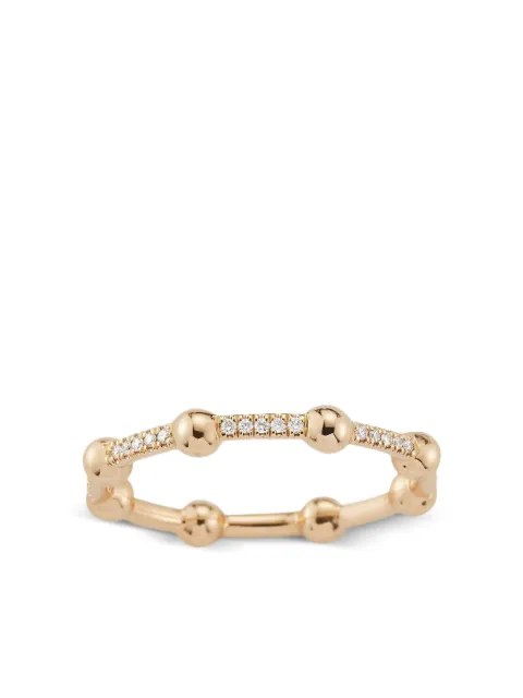 Dana Rebecca Designs anillo Poppy Rae grande en oro amarillo de 14kt con diamante verde