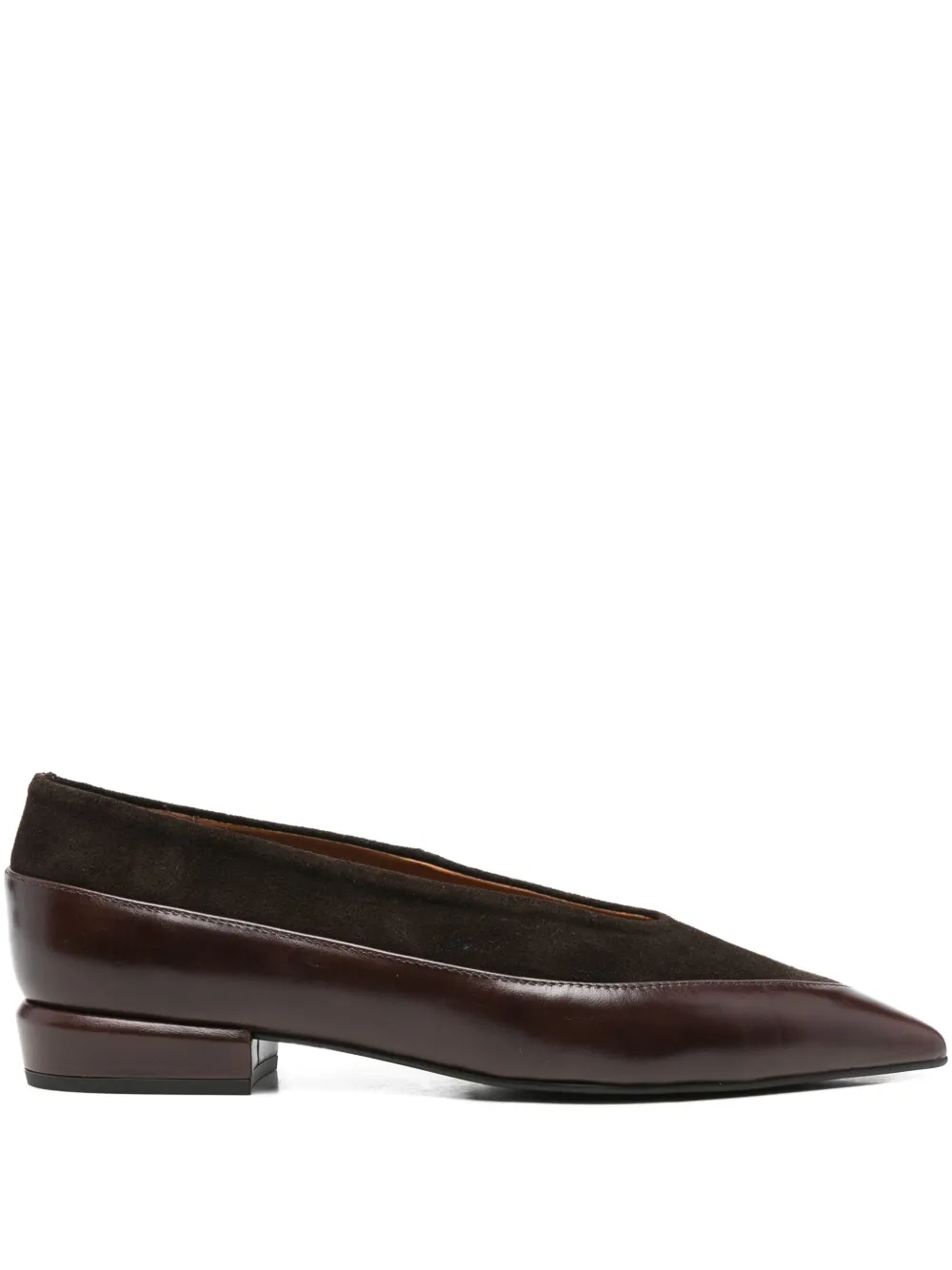 ANGEL ALARCON suede-leather pointed-toe pumps Brown