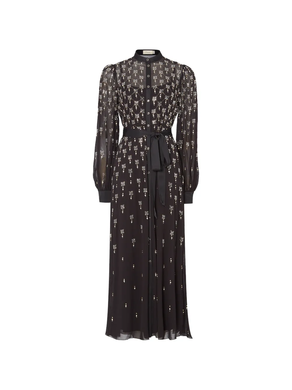 Temperley London Abito da sera lungo con decorazione - Nero
