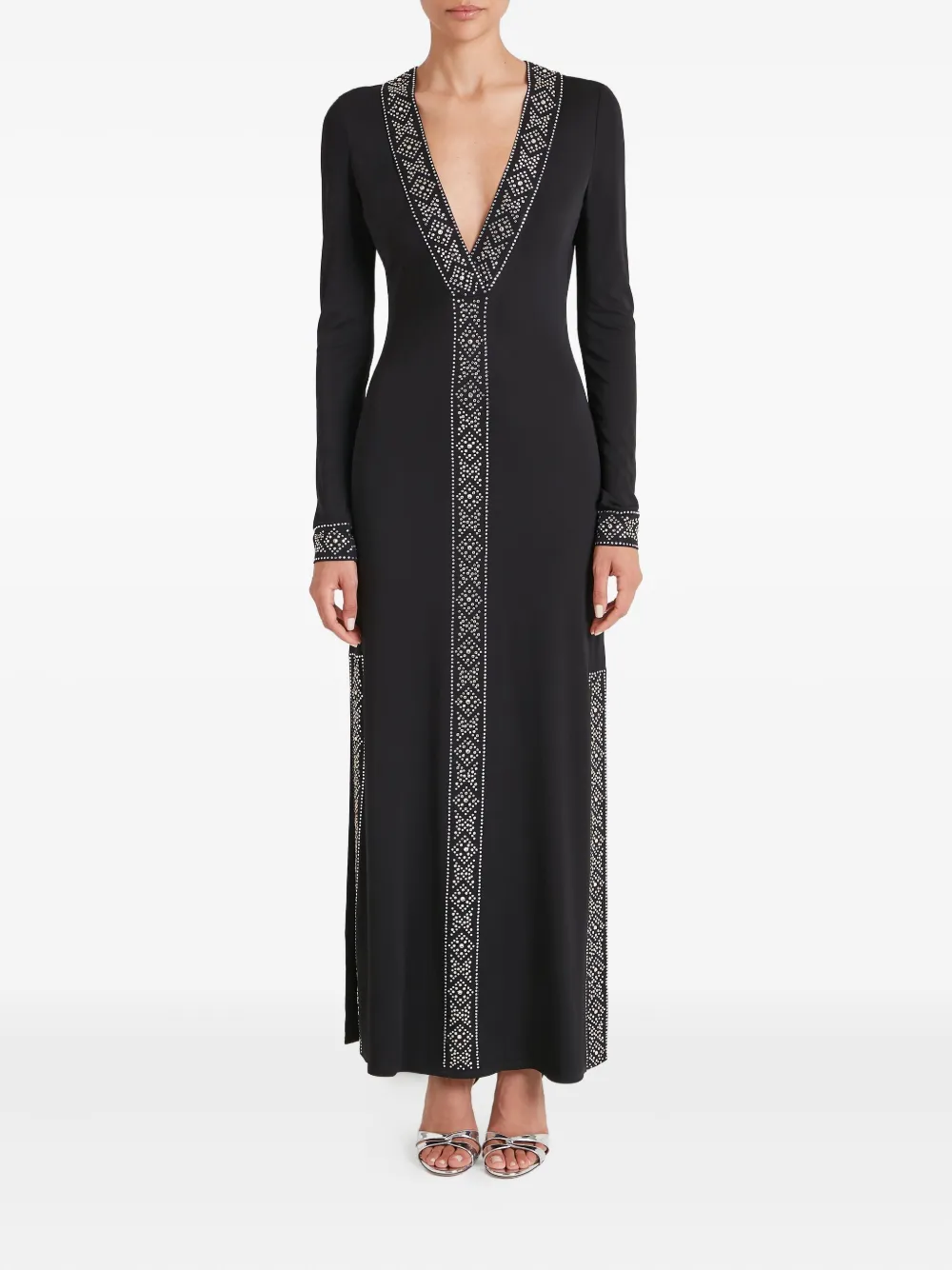 Temperley London Gallantry jurk met V-hals - Zwart