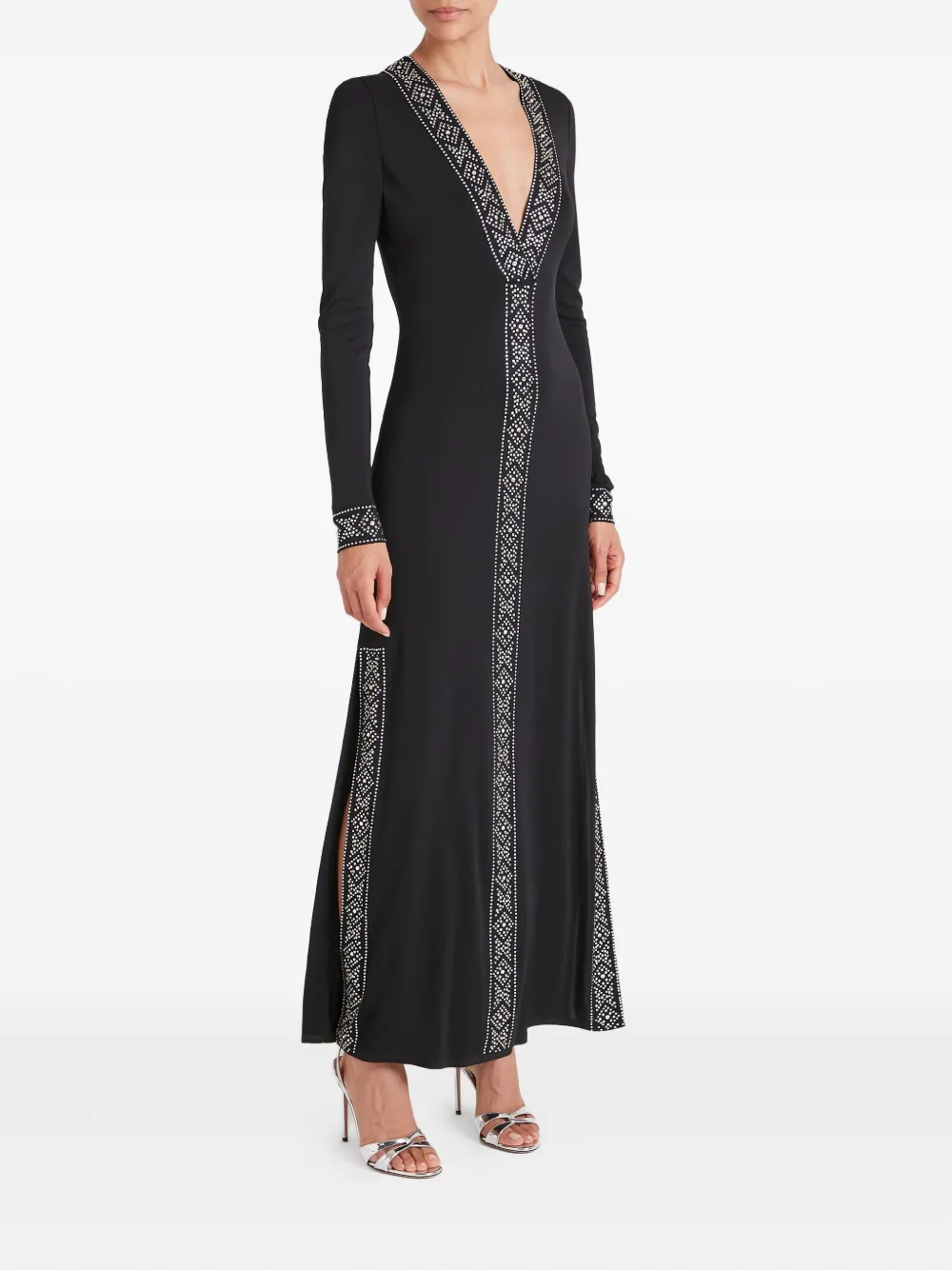 Temperley London Gallantry jurk met V-hals Zwart