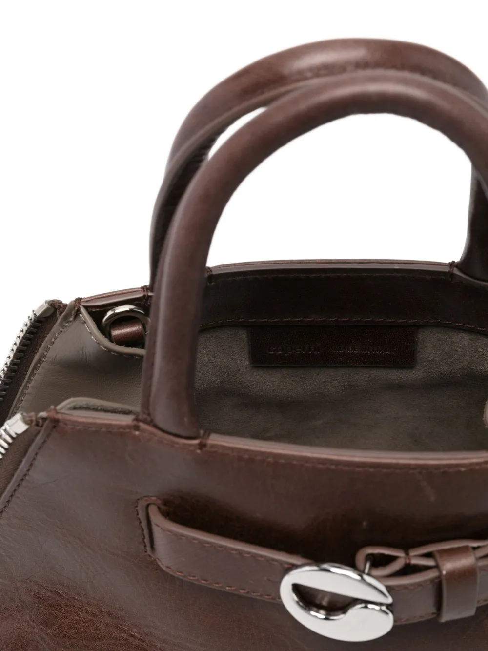 Coperni Mini Data Tote Bag In Brown