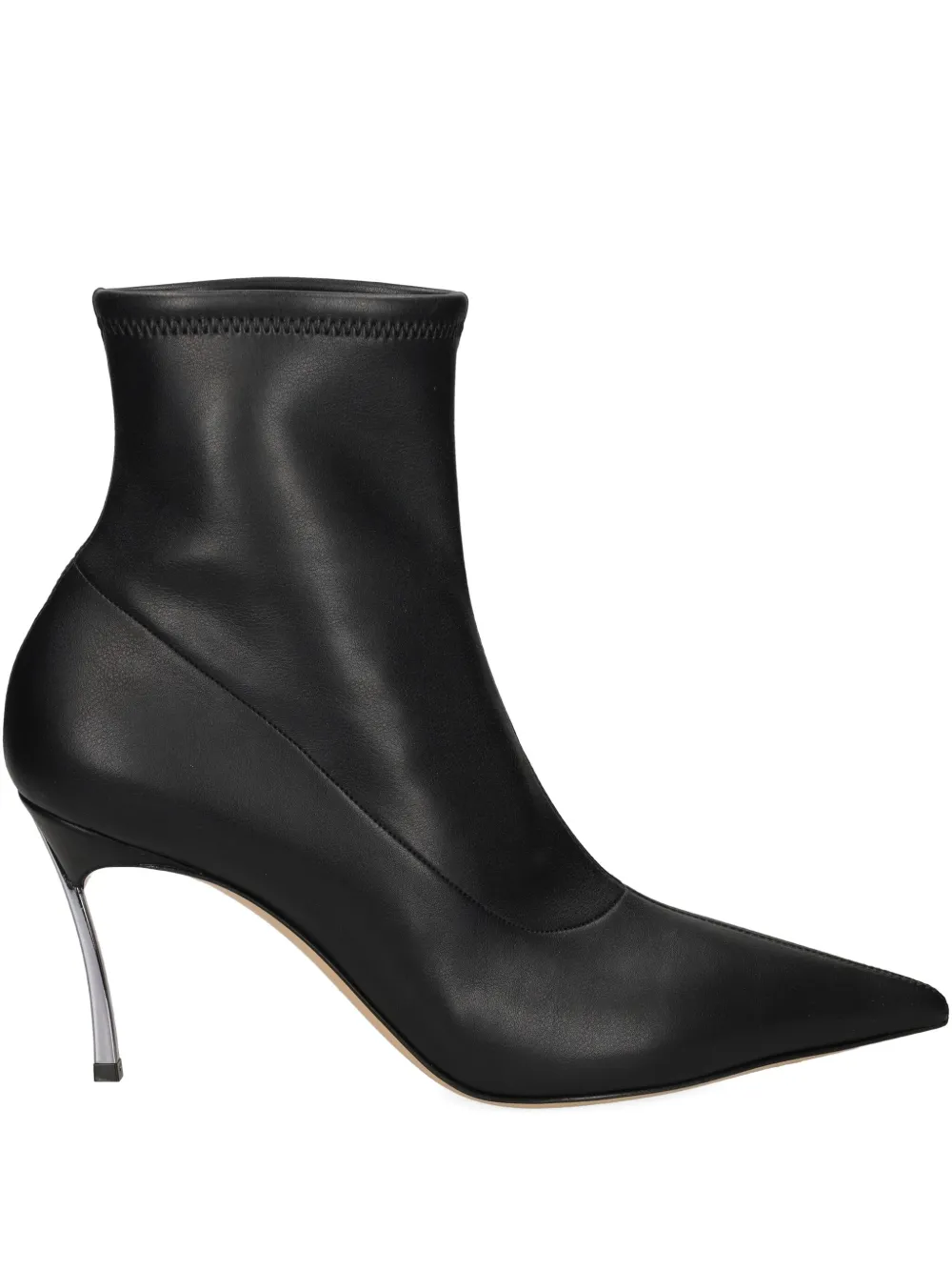 Casadei 80mm pointed-toe boots Black