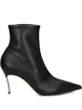 Casadei 80mm pointed-toe boots - Black