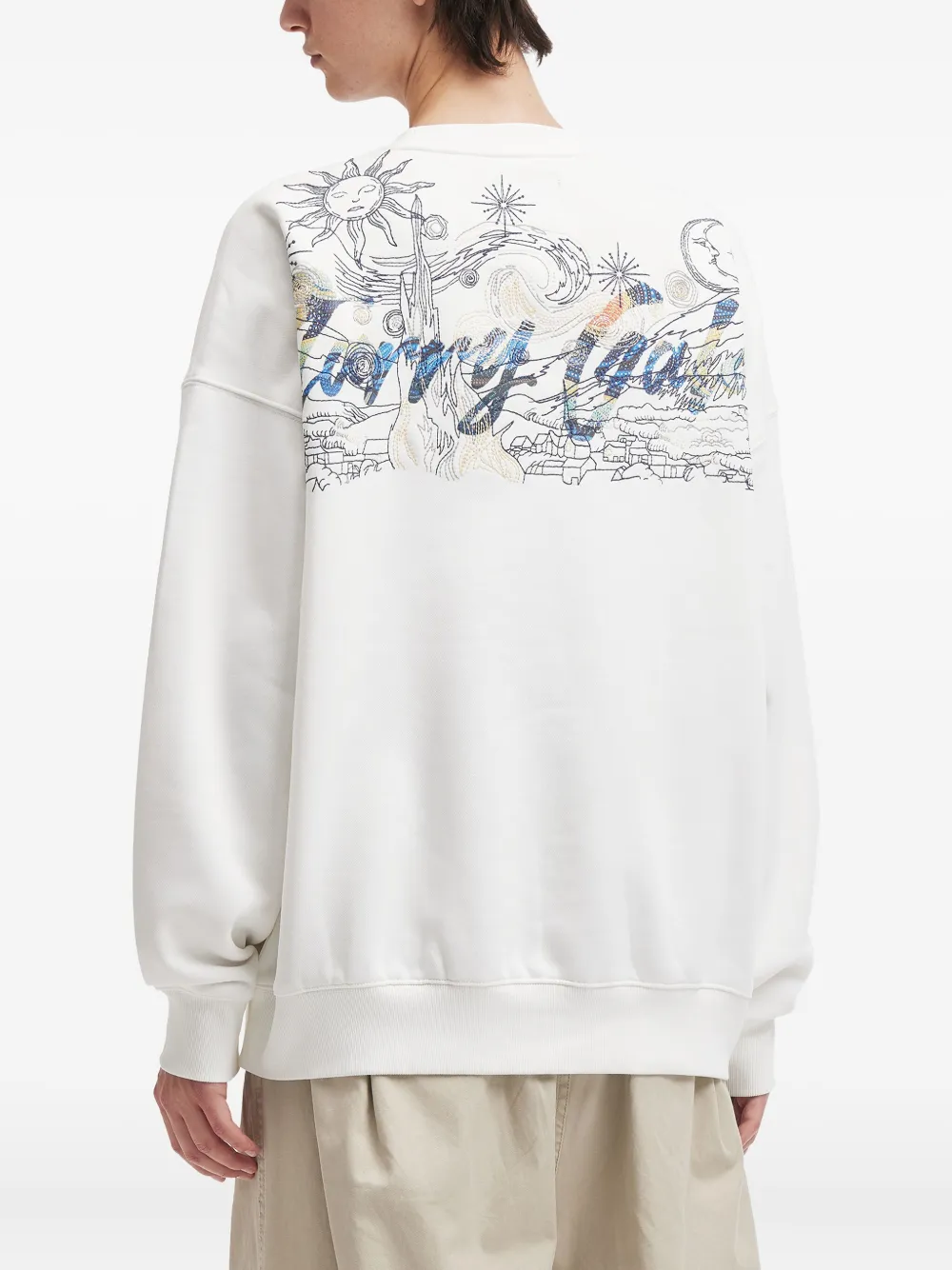 Musium Div. Drop-shoulder Sweatshirt In White