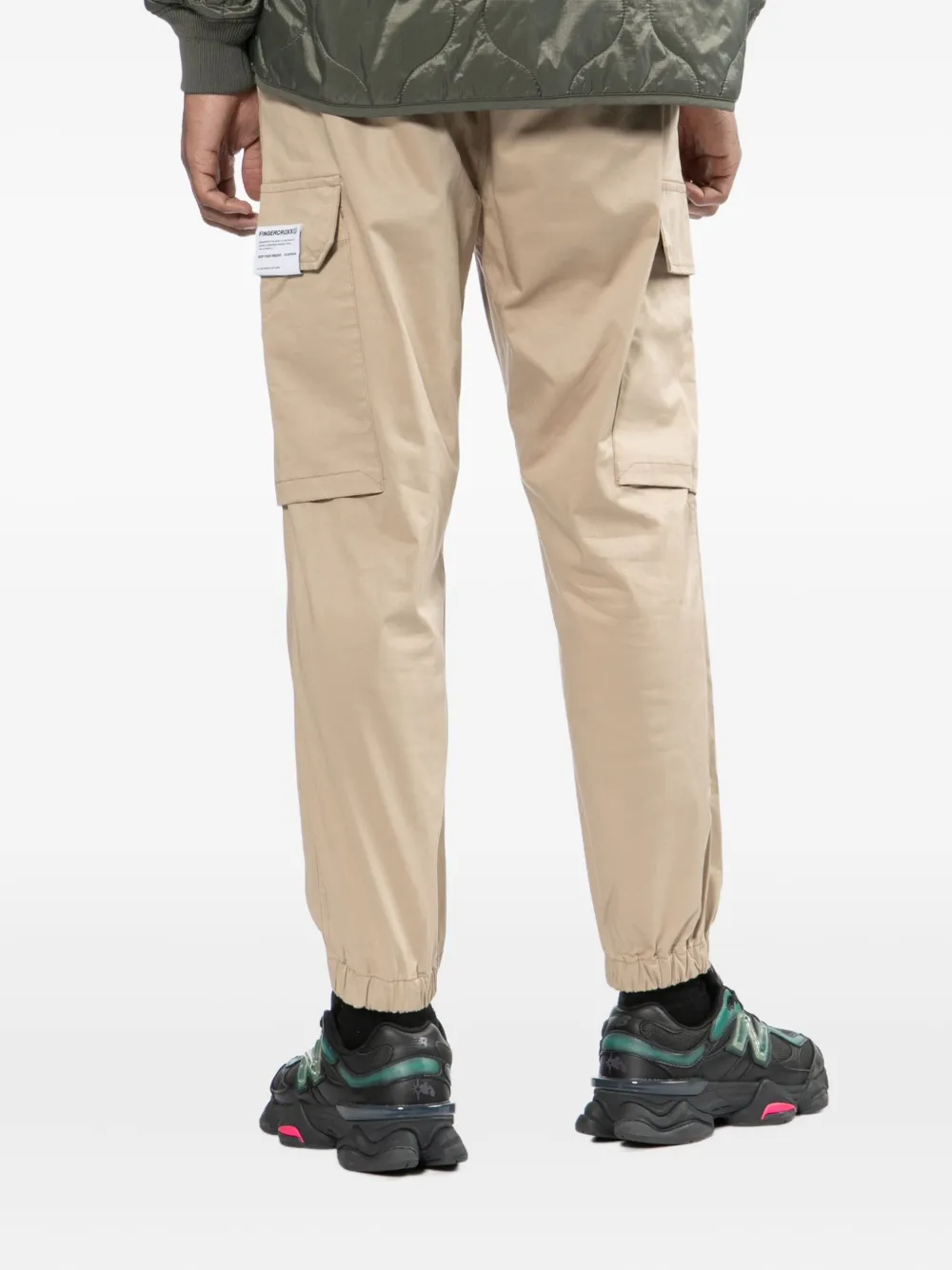 Fingercroxx Logo-patched Cargo Pants In Neutral