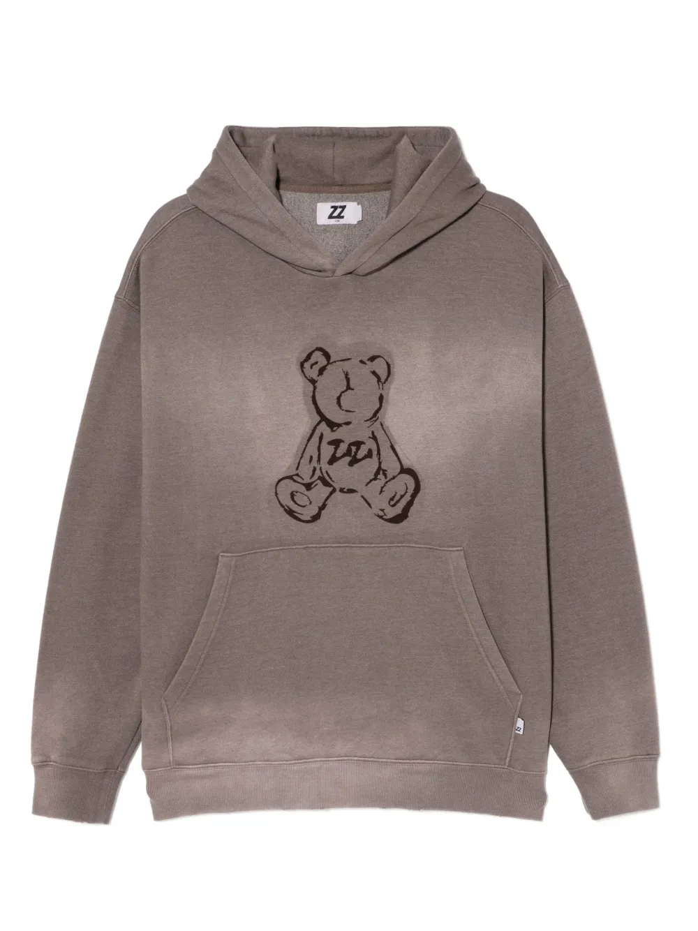 izzue bear-print hoodie | Brown | Image 1