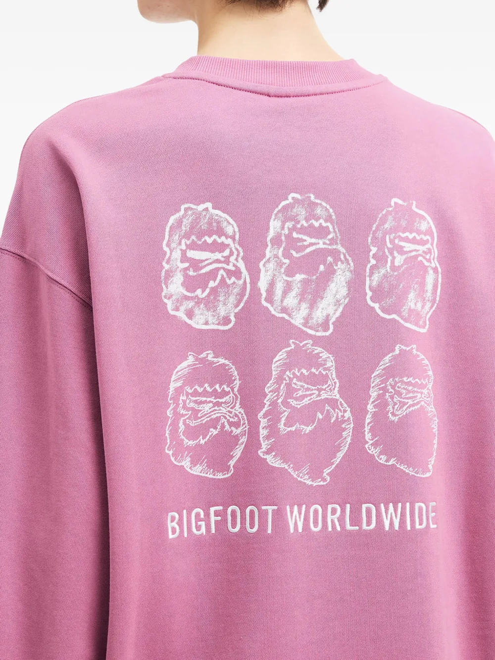 Fingercroxx Graphic-print Crew-neck Sweatshirt In Pink
