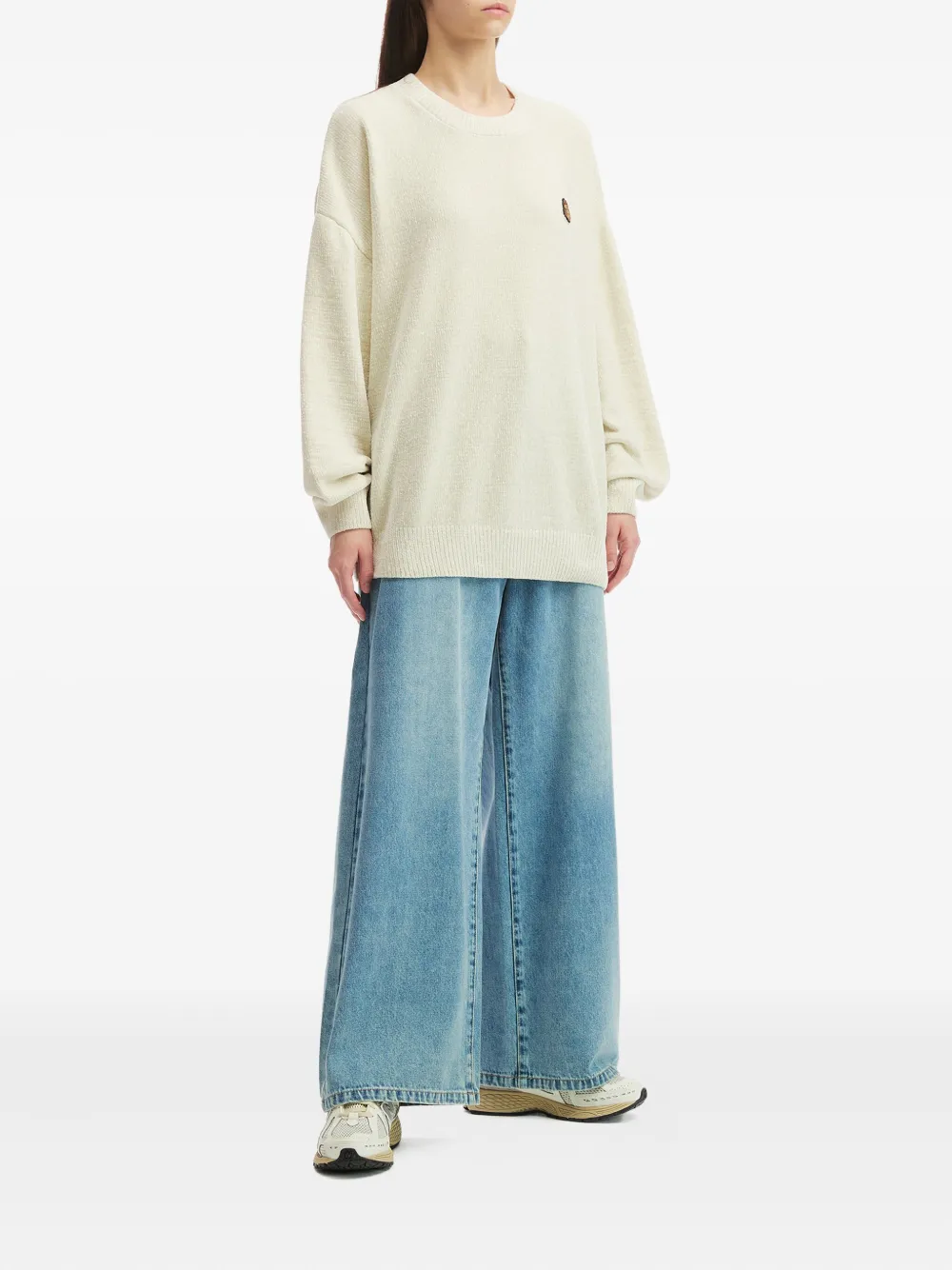 Fingercroxx Embroidered Long-sleeve Sweater In Multi