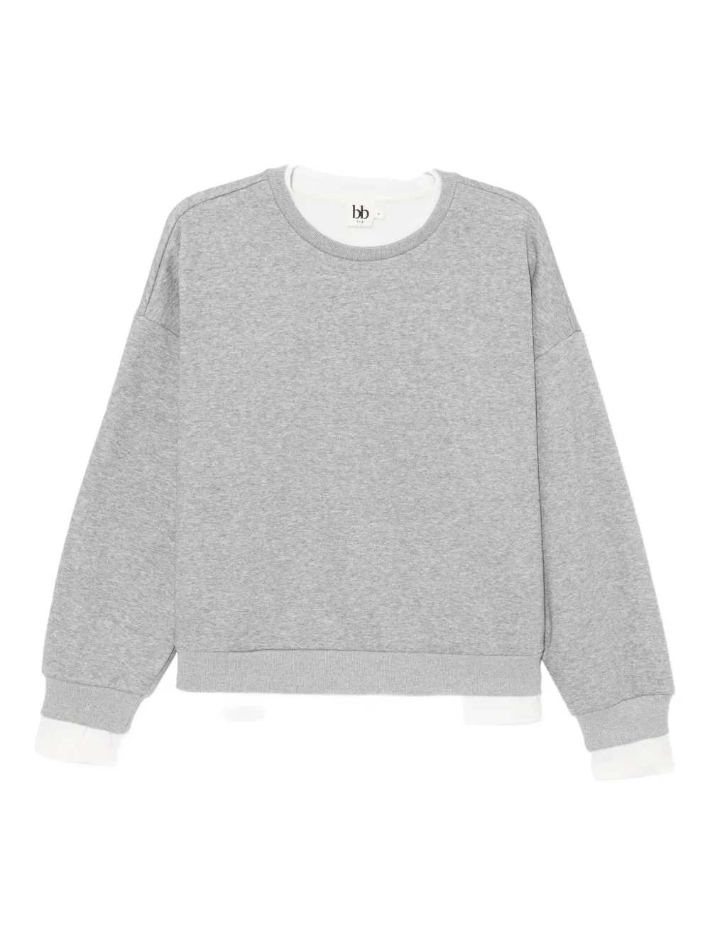 B+ab Layered Sweatshirt In Gray