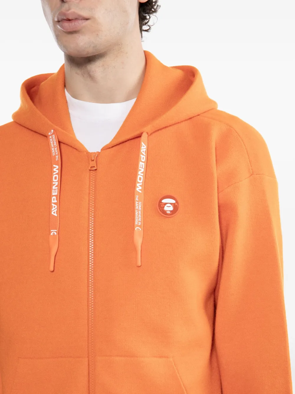 Aape By A Bathing Ape Moonface Hoodie In Orange