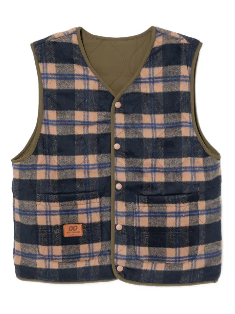 CHOCOOLATE logo-patch checked gilet