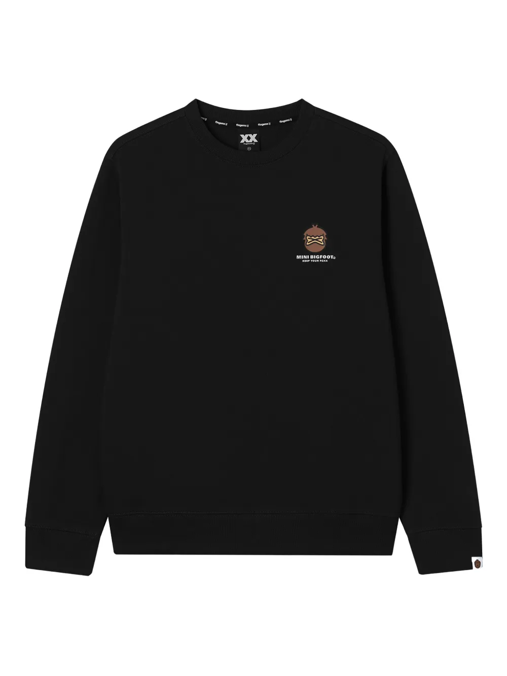 Fingercroxx Bigfoot-print Sweatshirt In Black