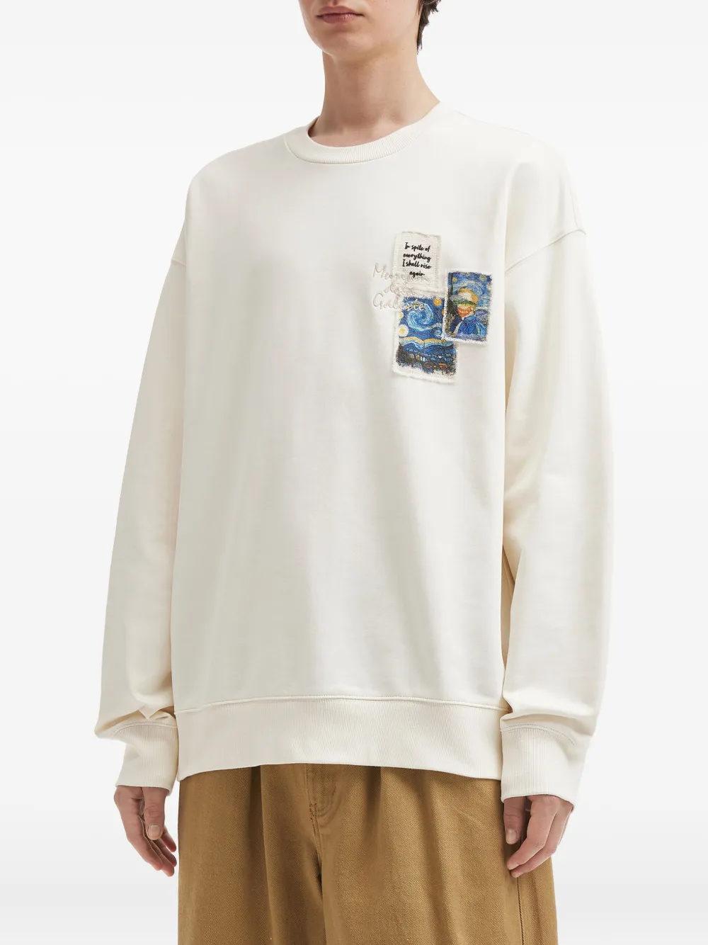 Musium Div. Sweater met ronde hals - Wit