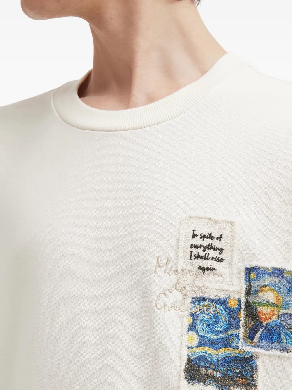 Musium Div. Embroidered Crew-neck Sweatshirt In Neutral