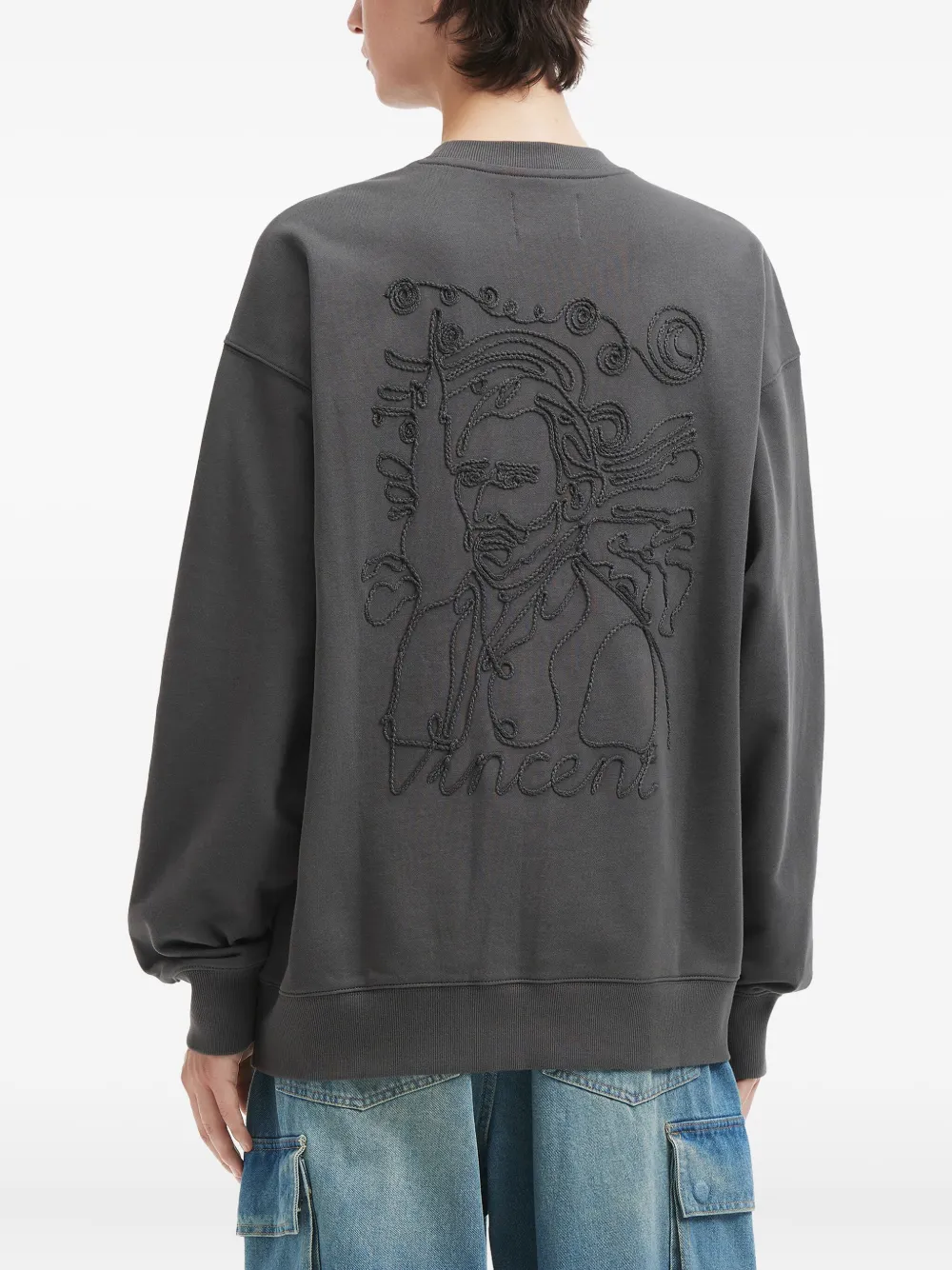 Musium Div. Embroidered Sweatshirt In Gray