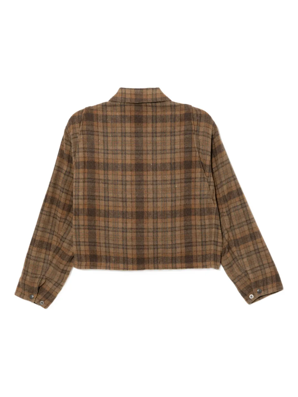 CHOCOOLATE logo-patch checked jacket | Cropped Jackets | Image 2
