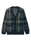 FINGERCROXX plaid pocket cardigan - Blue