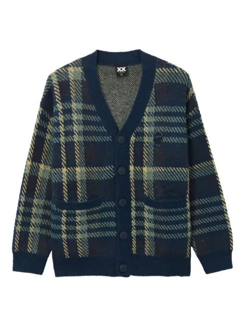 FINGERCROXX plaid pocket cardigan