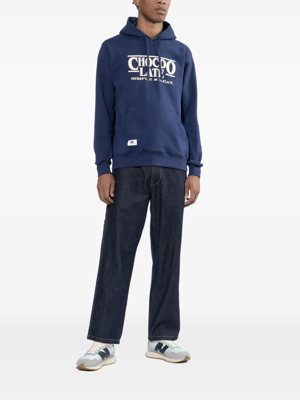 CHOCOOLATE Jeans met logopatch - Blauw