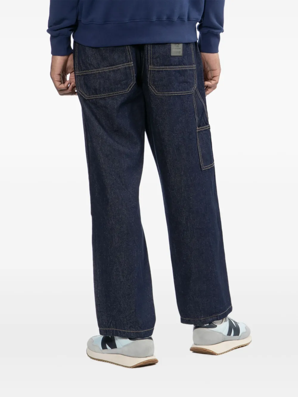 CHOCOOLATE Jeans met logopatch Blauw