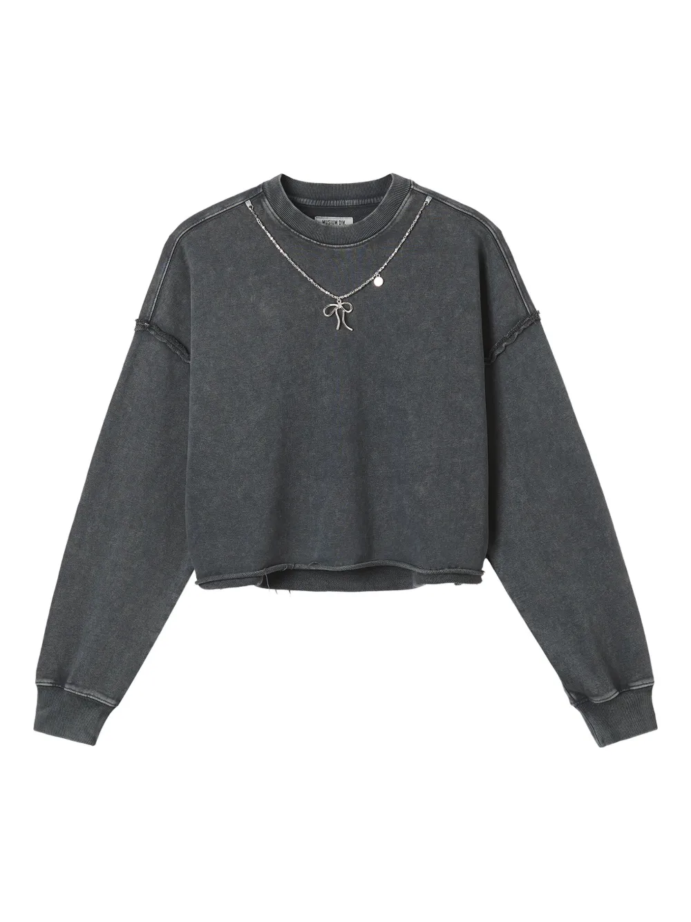 Musium Div. raw cut-edge cotton sweatshirt | Black | Image 1
