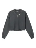 Musium Div. raw cut-edge cotton sweatshirt - Black