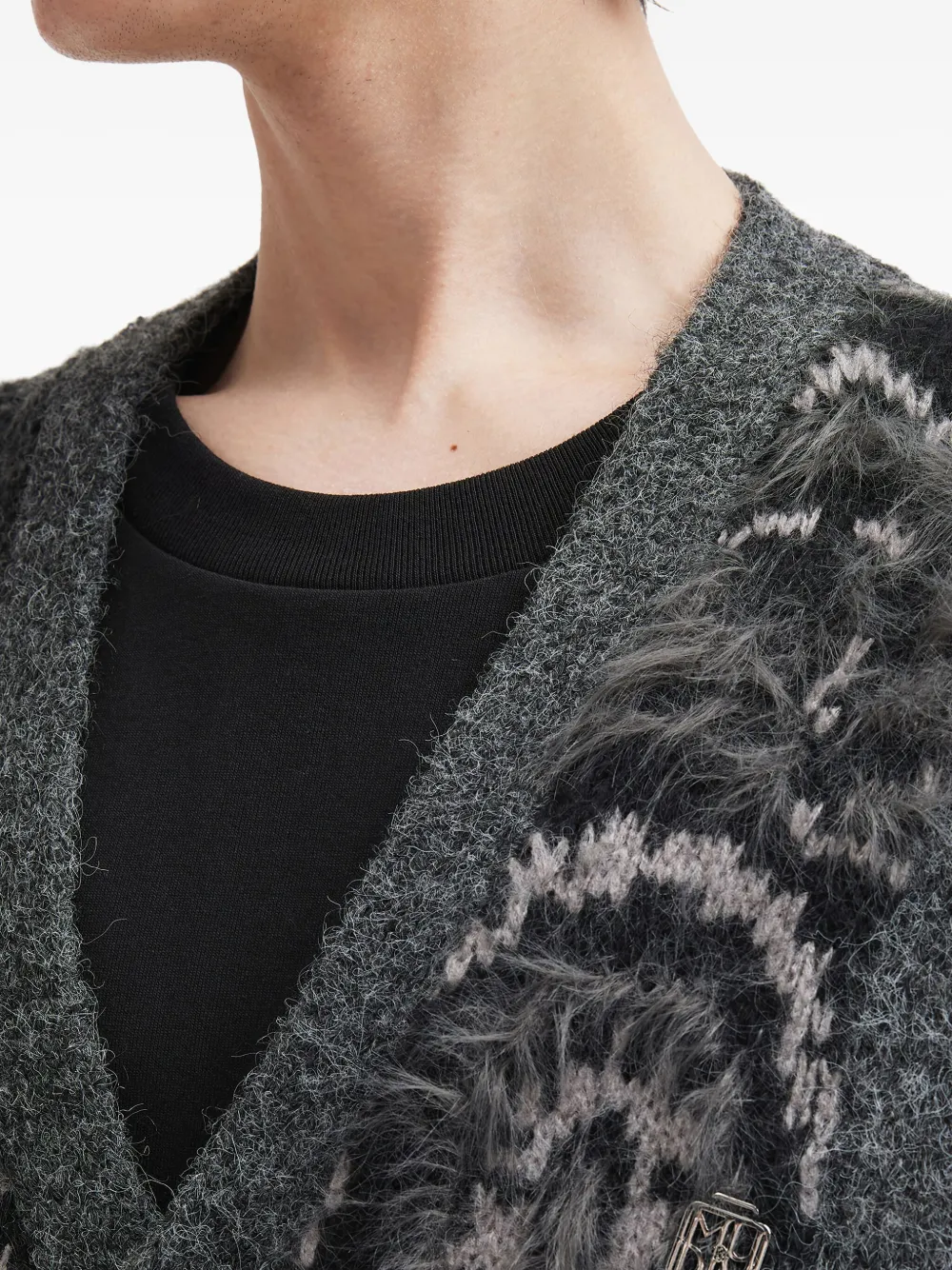 Musium Div. Vest met V-hals Zwart