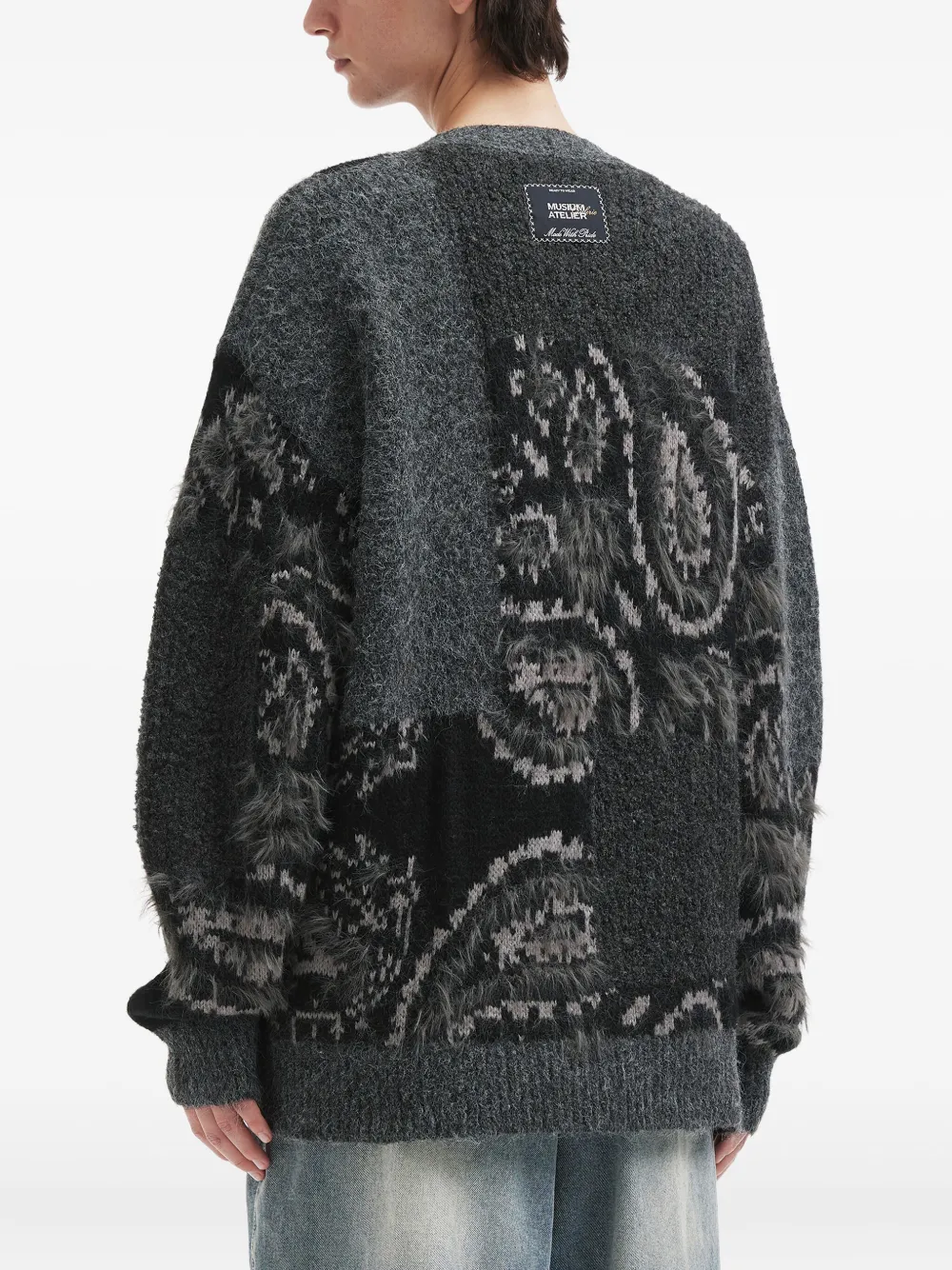 Musium Div. Vest met V-hals Zwart