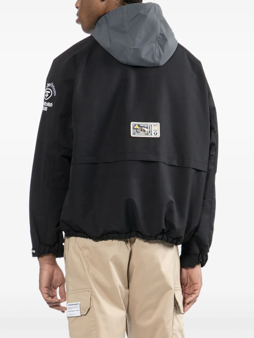 AAPE BY *A BATHING APE Jack met logopatch Zwart