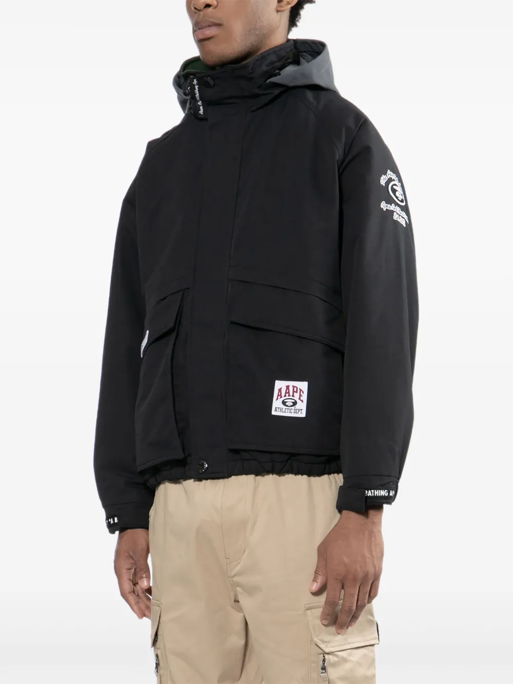 AAPE BY *A BATHING APE Jack met logopatch Zwart