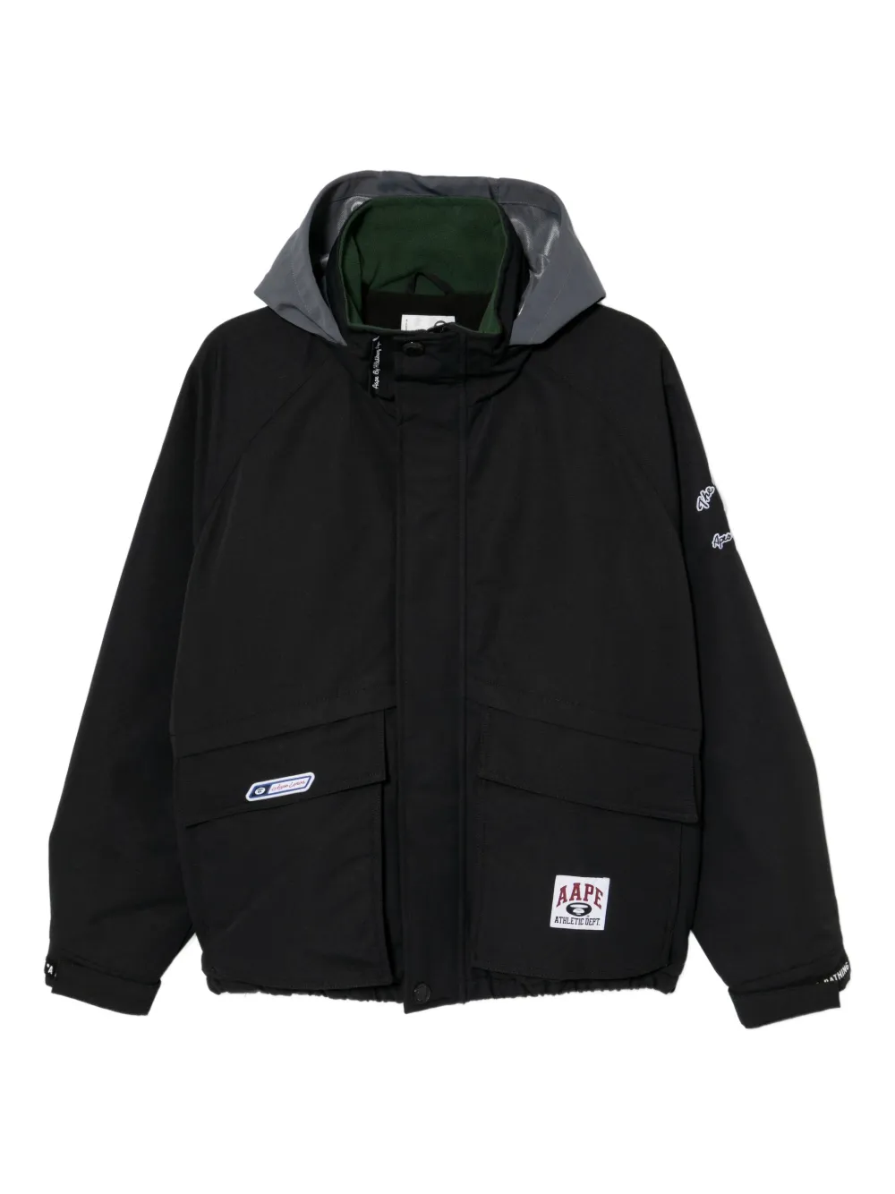 AAPE BY *A BATHING APE® ロゴパッチ ジャケット - ブラック AAPE BY *A BATHING APE® ロゴパッチ ジャケット - ブラック