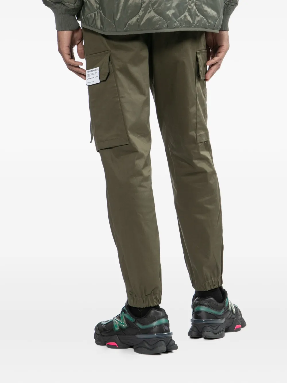 FINGERCROXX Cargo broek met logopatch Groen