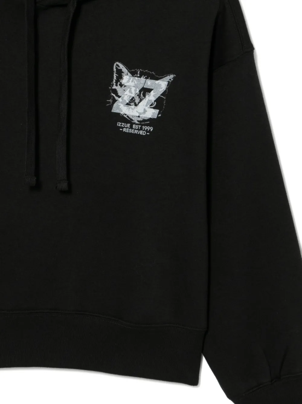 izzue Hoodie met print Zwart