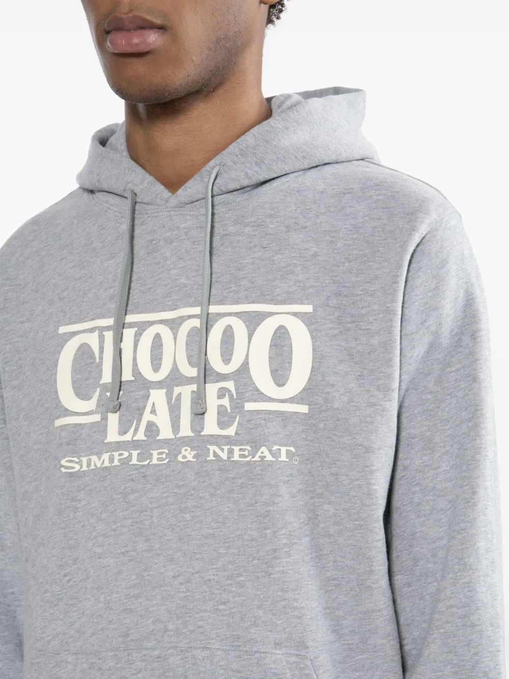 CHOCOOLATE Hoodie met logo-reliëf Grijs