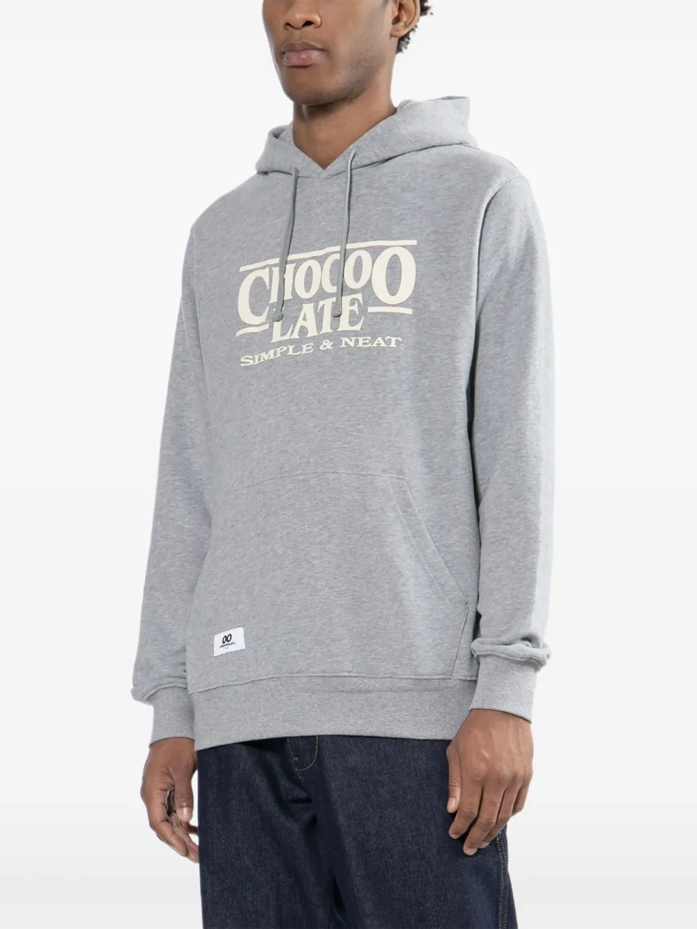 CHOCOOLATE Hoodie met logo-reliëf Grijs