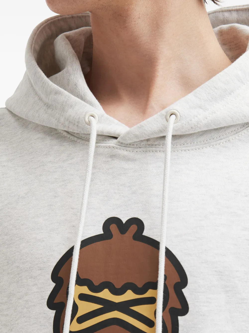 Fingercroxx Graphic-print Hoodie In Gray
