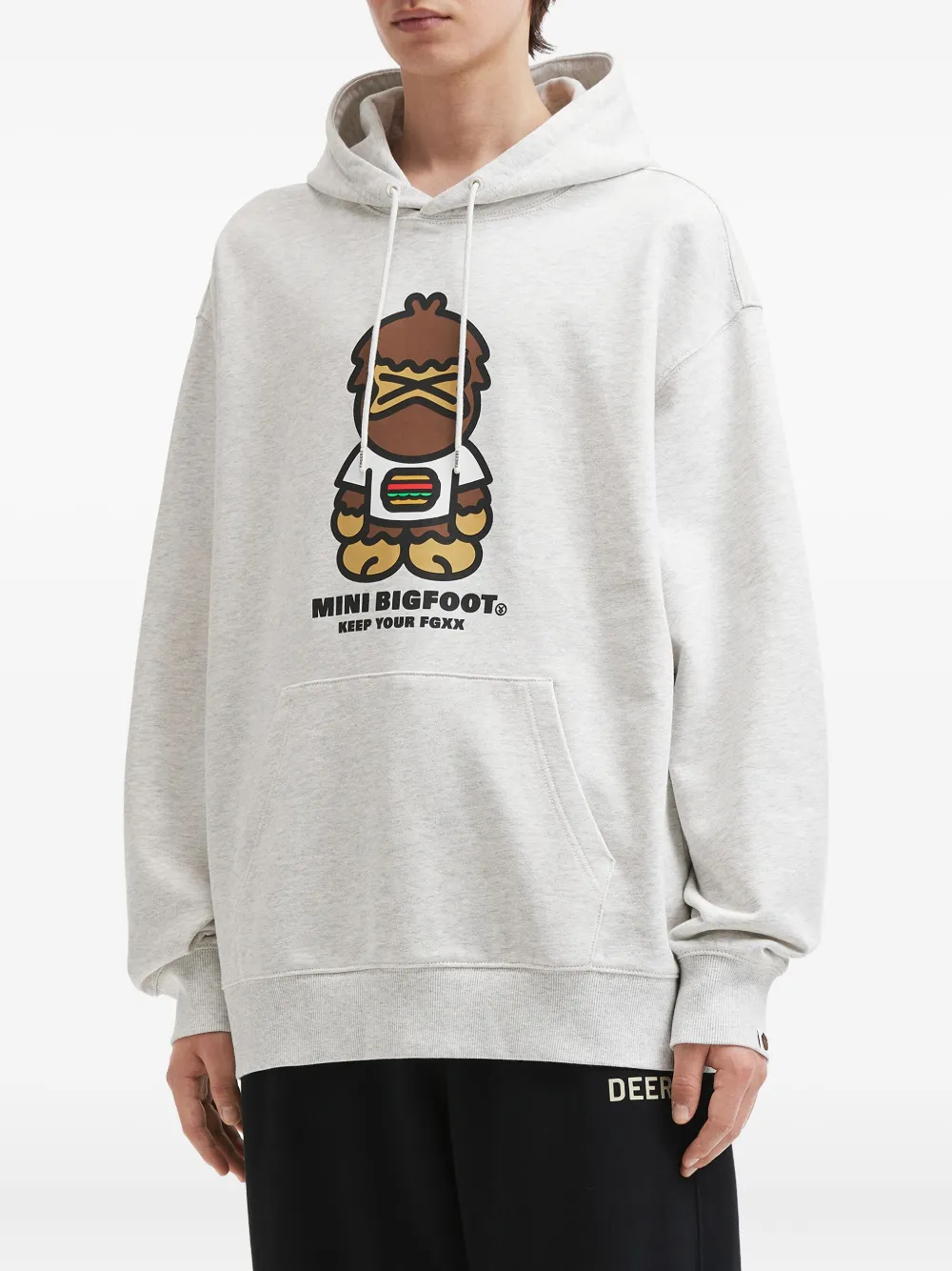 Fingercroxx Graphic-print Hoodie In Gray