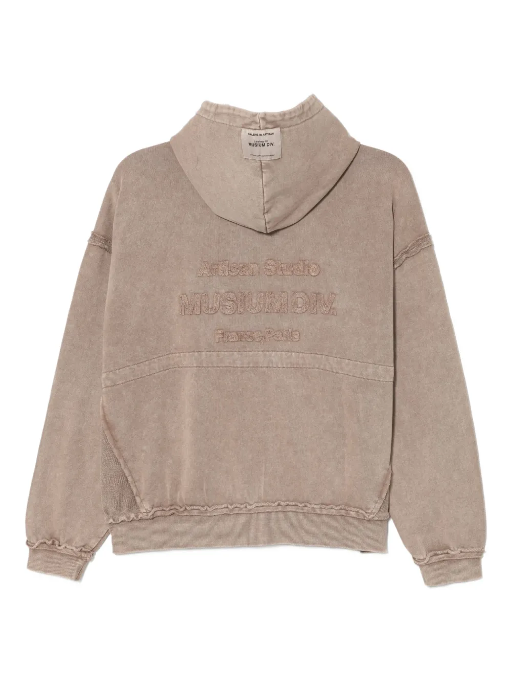 Musium Div. Katoenen hoodie met logo - Bruin