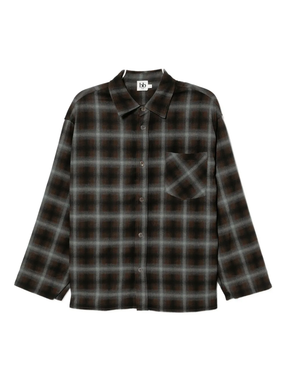 B+ab Checked Shirt Jacket In Black