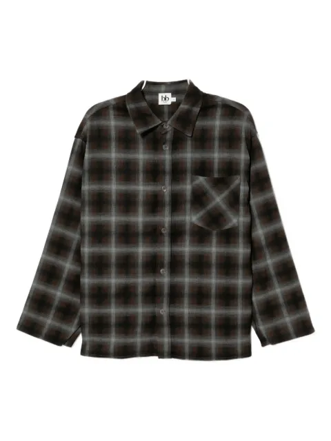 b+ab camisa con cuadros estampados