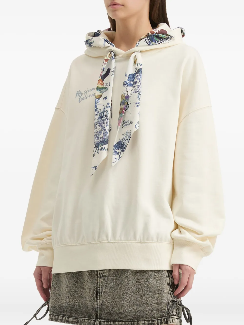 Musium Div. Hoodie met sjaaldetail IVX