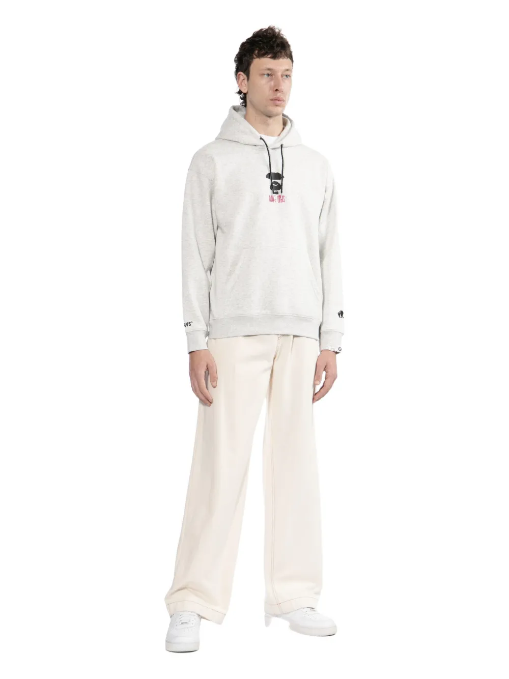 Aape By A Bathing Ape Moonface Hoodie In White