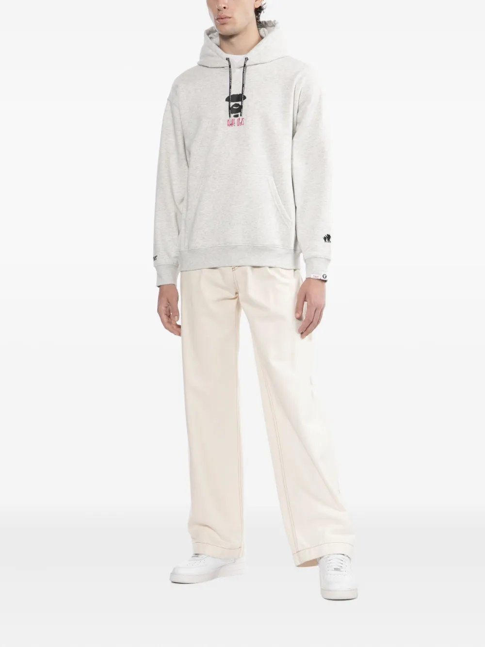Aape By A Bathing Ape Moonface Hoodie In White