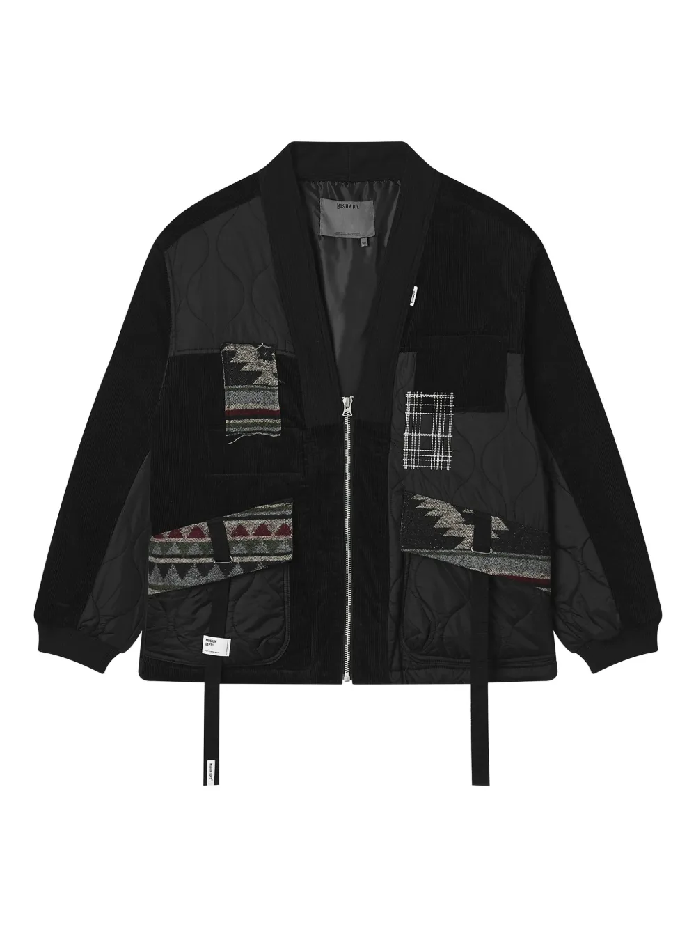 Musium Div. Corduroy Quilted Padded Jacket In Black