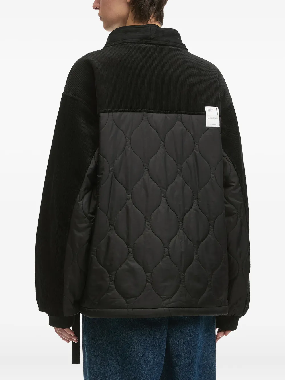 Musium Div. Corduroy Quilted Padded Jacket In Black
