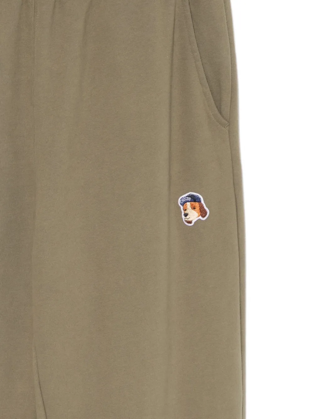 Chocoolate Dog-embroidered Trousers In Brown