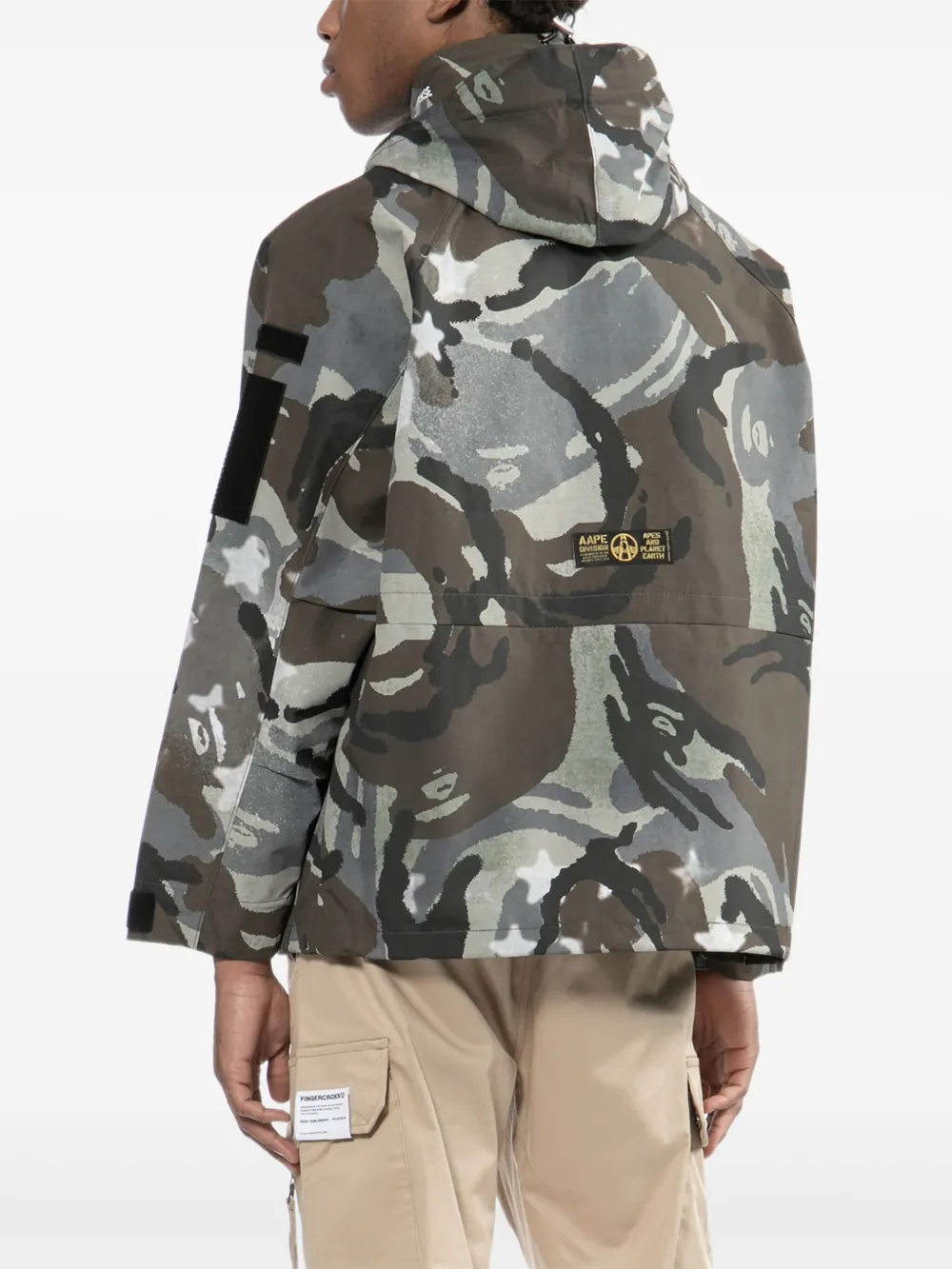 AAPE BY *A BATHING APE Jack met logopatch Groen